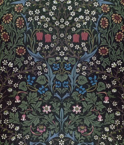 تصميم خلفية Blackthorn ، 1892 بواسطة وليام موريس